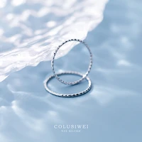 colusiwei geometric minimalist finger rings for women 925 sterling silver hypoallergenic jewelry gift female slim band gift