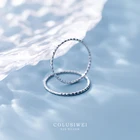 Colusiwei геометрический минималистский кольца для Для женщин 925 пробы серебро гипоаллергенные ювелирные изделия подарок женский тонкий лента для волос в подарок