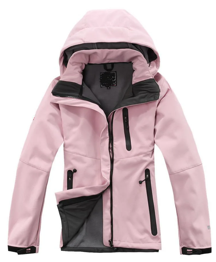 WOMEN'S Soft Case Raincoat Jacket Sports Outdoor Wind-Resistant Waterproof Jacket Plus-sized Mountaineering
