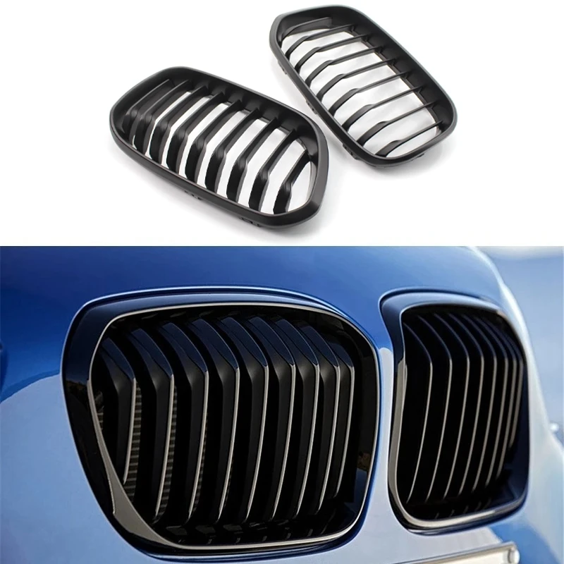 Передний капот решетка Одноместный планка почек гриль рамка матовый черный