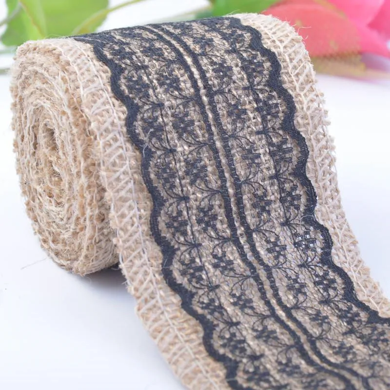 Льняная лента шириной 60 мм с бахромой кружевная для одежды головной убор сумка