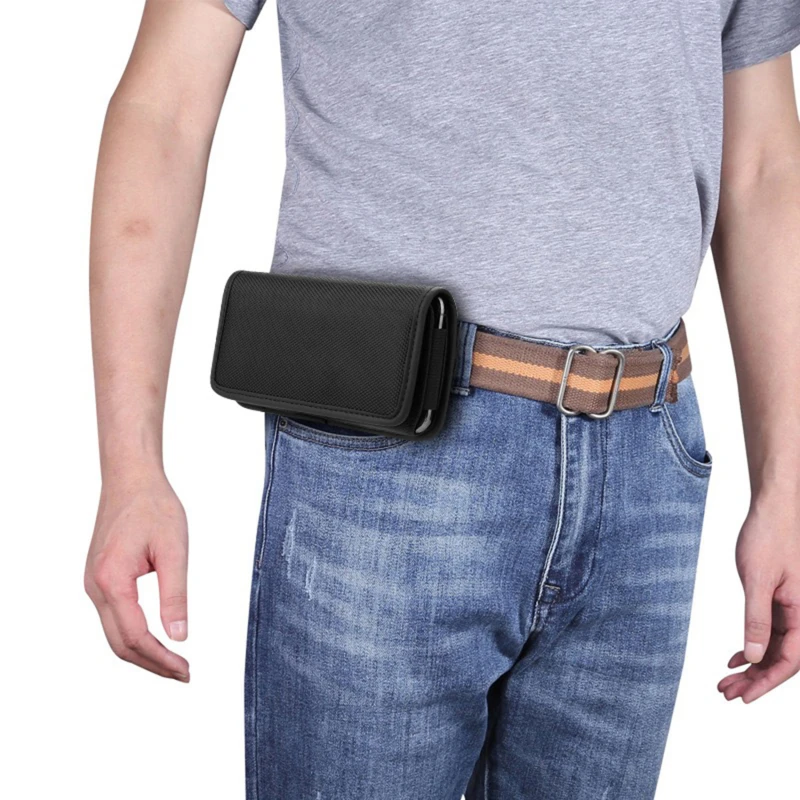 

Universal Cell Phone Bag Belt Waist Packs Oxford Cloth Cell Phone Bag Card Holder Men Phone Pouch Pocket Purse Handbag Male New