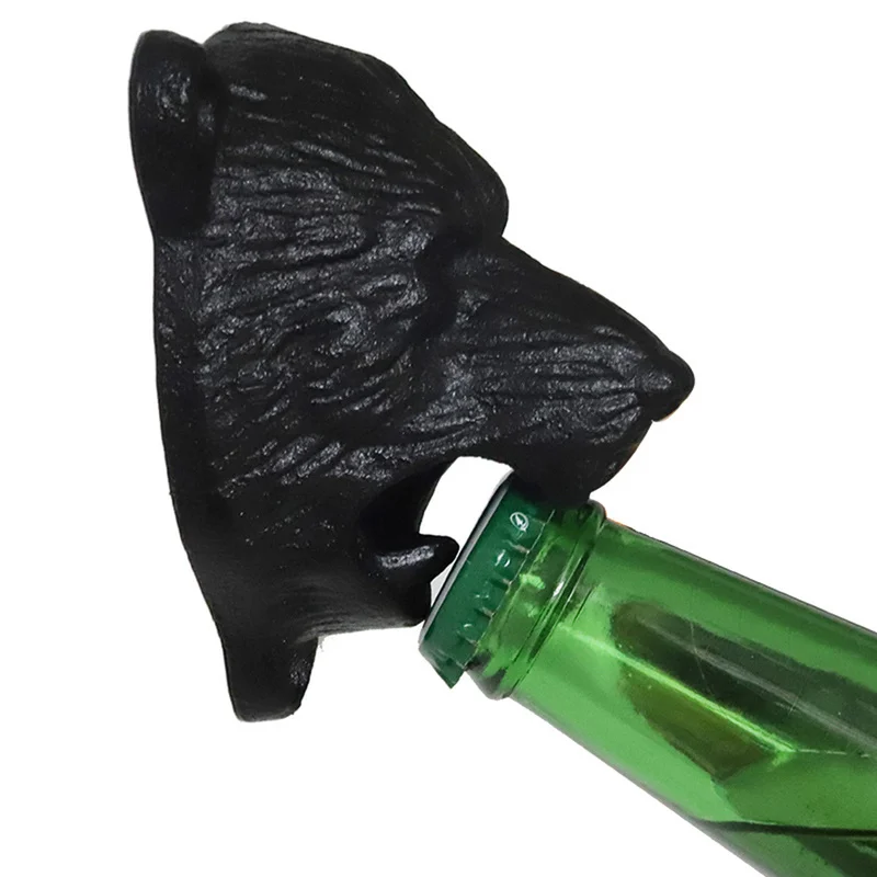 Винтажный чугунный дизайн в виде медведя открывалка для пивной соды настенный