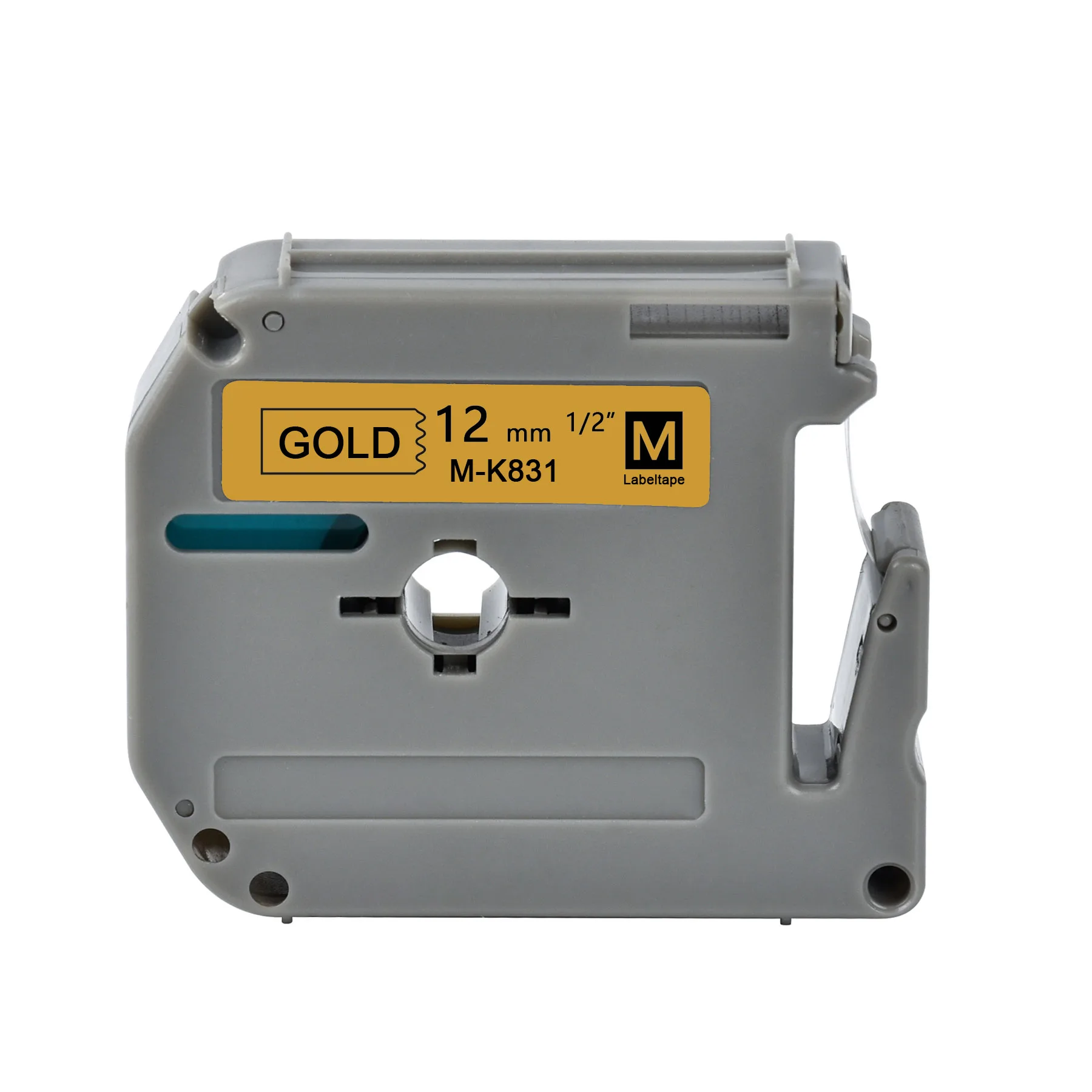 CIDY совместимый brother M-K231 MK231 MK 231 MK-231 черный на белом 12 мм ламинированные сильные клейкие этикетки ленты для PT-80 PT-70 - Цвет: 12mm black on GOLD