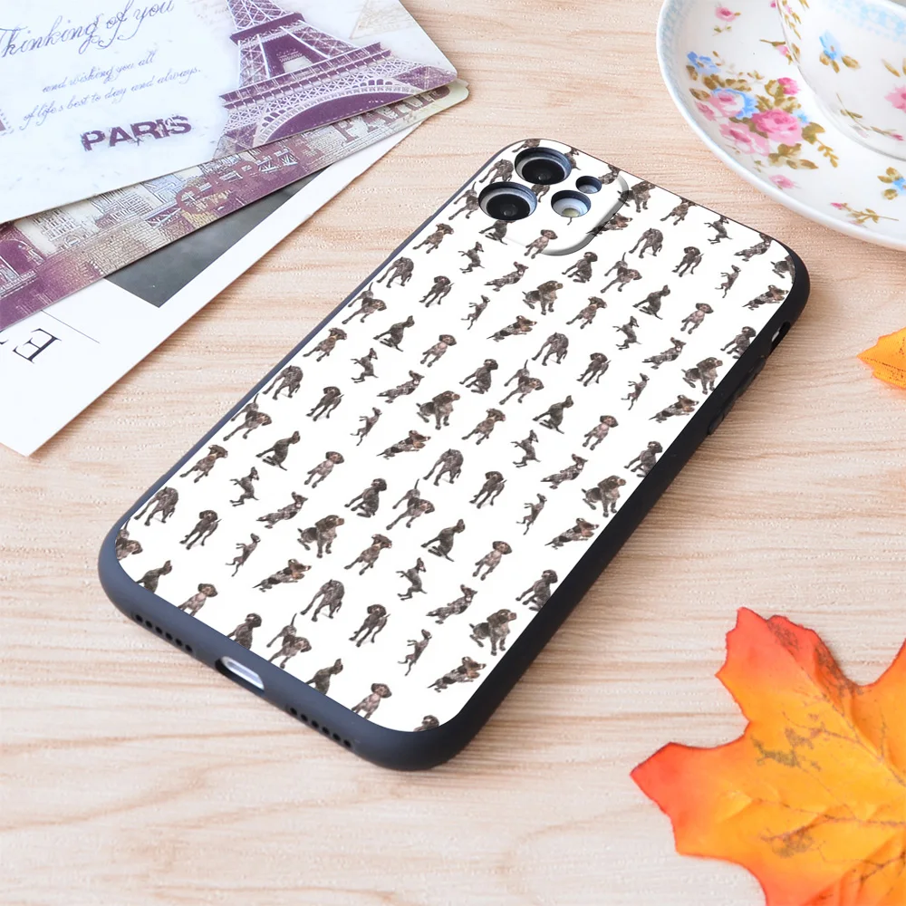 

For iPhone German Shorthaired Pointer Collage Print Soft Matt Apple iPhone Case