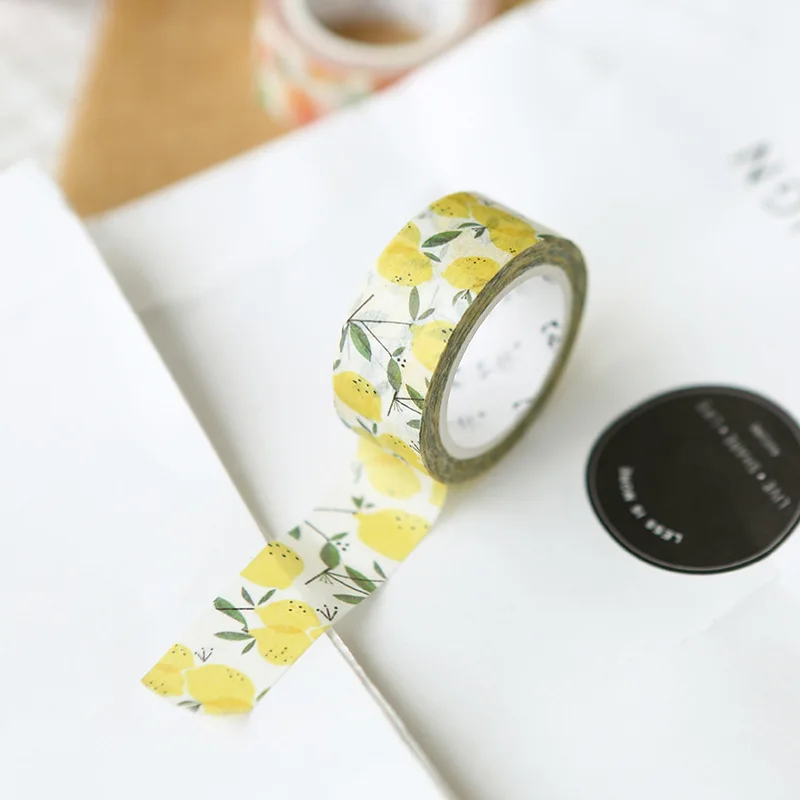 

1PCS Cute Kawaii fruit masking washi tape diy decorative adhesive tape for scrapbooking decoration Student 1.5CM*7M JD81