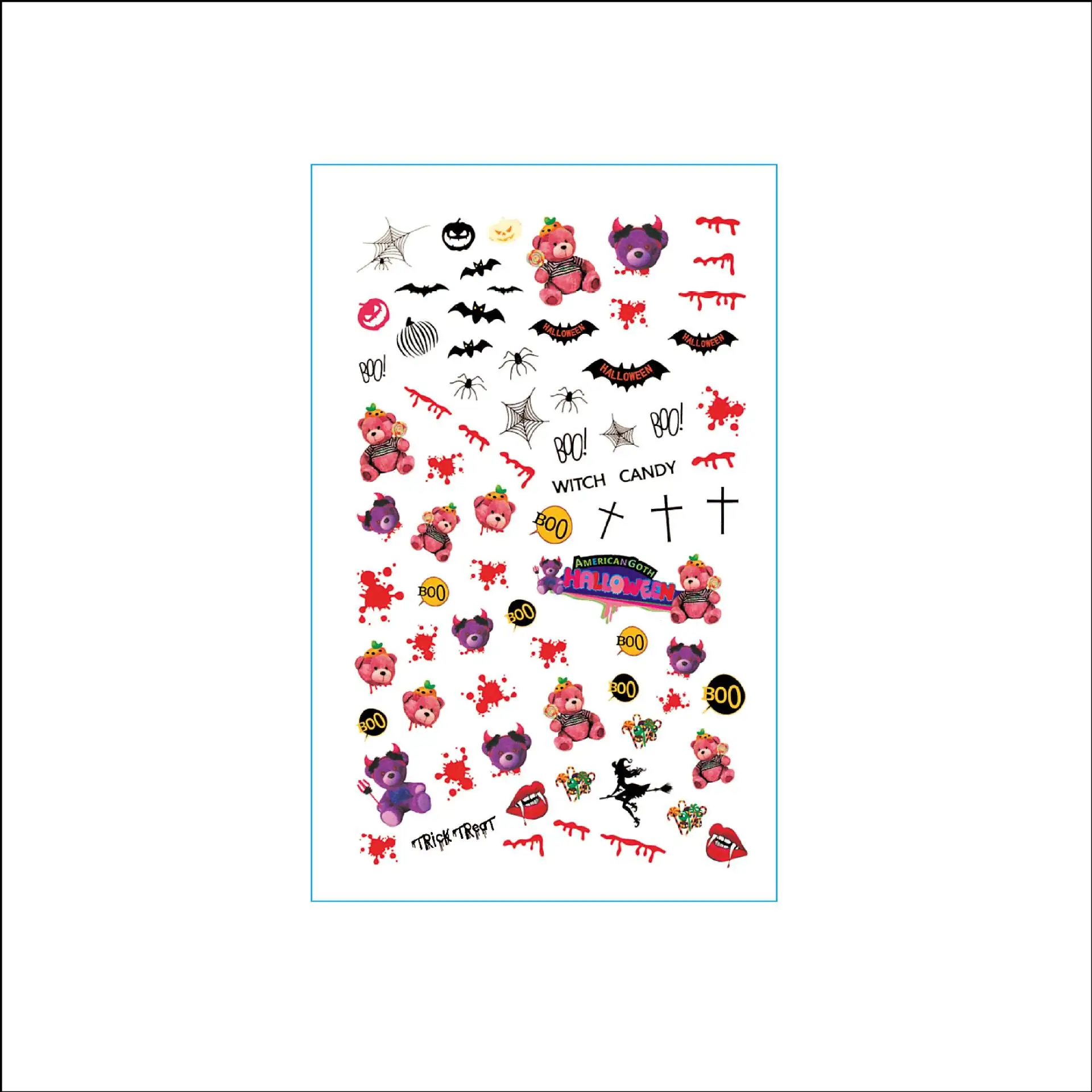 Наклейки для ногтей в стиле Хэллоуина | Игрушки и хобби