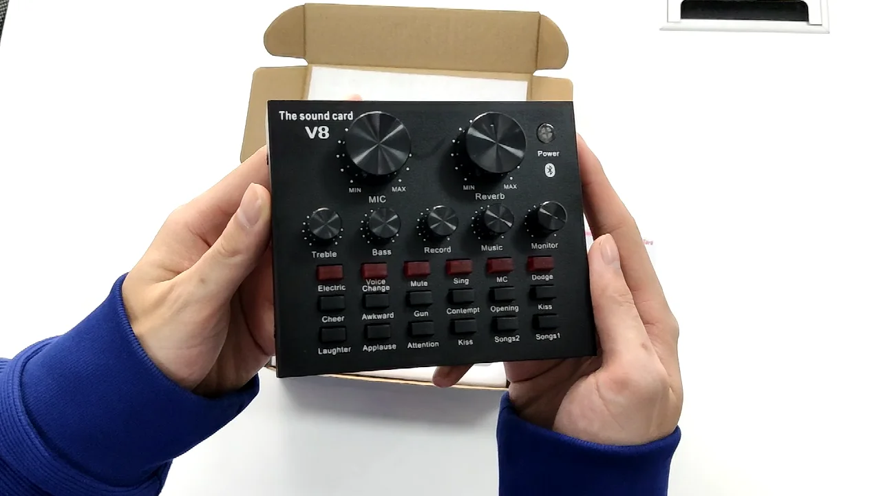 

Factory Price V8 Soundcard Hot Sale V8 Sound Card for Computer Phone