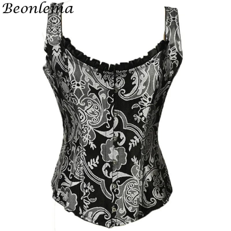 Beonlema, синий, черный, стимпанк, корсет, топ, для женщин, овербюст, бюстье, готическая одежда, стальная кость, винтажные корсеты, сексуальная готическая одежда