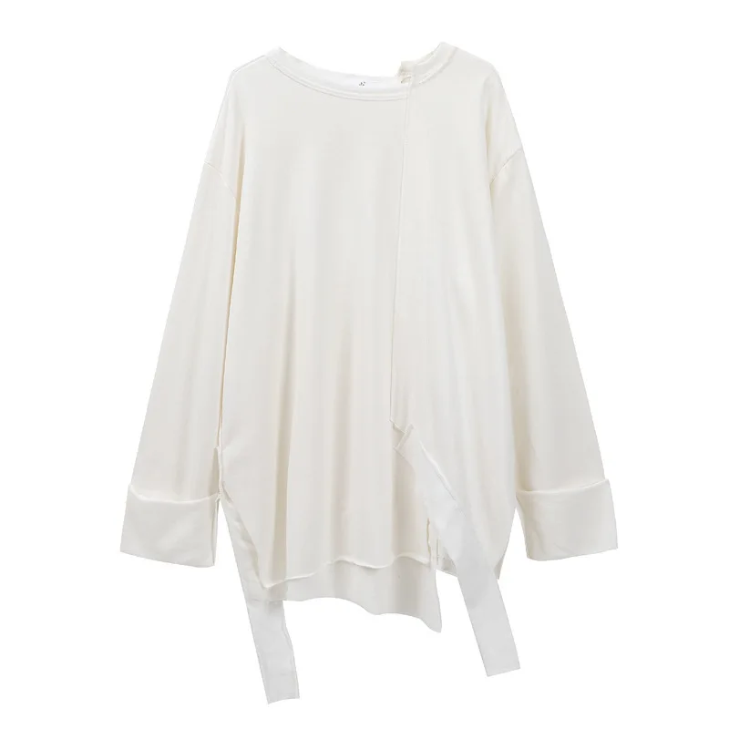 Женская Осенняя толстовка с круглым вырезом и длинным рукавом в уличном