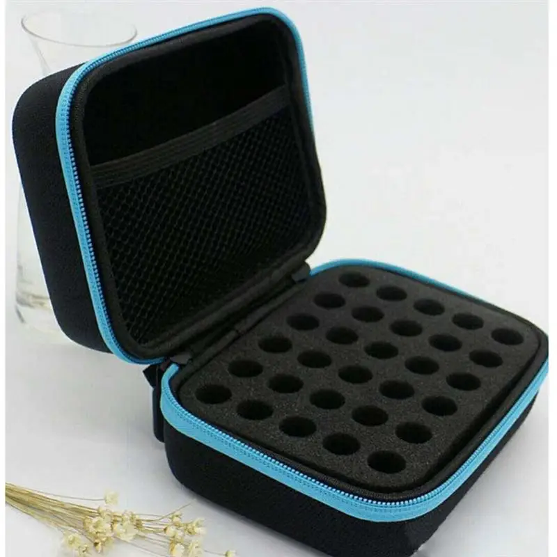 

30 Bottle Essential Oils Storage Case Portable Essential Oil Travel Box Holder Organizer (Blue)