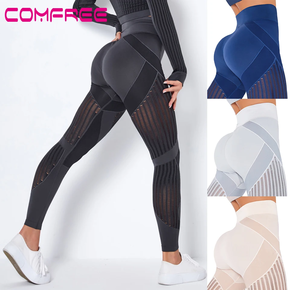 

Women Yoga Pants Tummy Control Workout Running Pants Hollow Out High Waist Sport Leggings Ruched Butt Lifting Fitness Tights