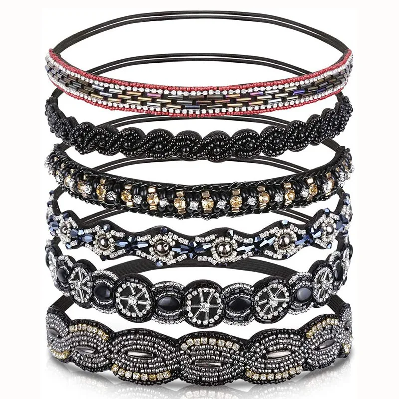 6 шт./компл. свадебные стразы ободки ручной работы распродажа бисером для женщин