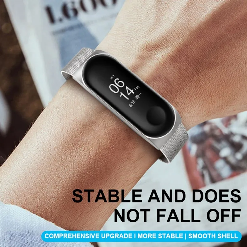 Браслет из нержавеющей стали для Xiaomi Mi Band 3 4 5 6 | Электроника