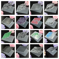17 designs bamboo plastic embossing folder for scrapbook stencils diy album cards making decoration template mold 10 514 5cm