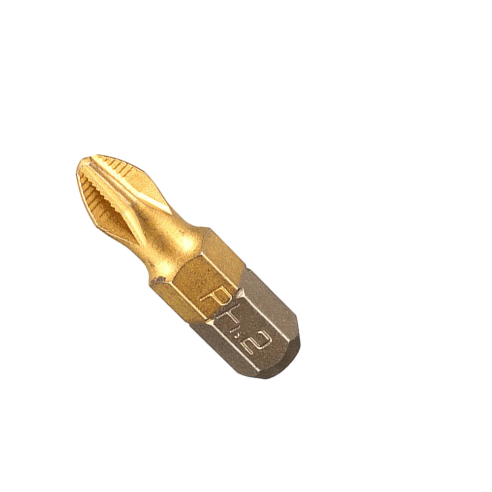 10 шт. сверла PH2 с титановым покрытием для электрической отвертки 50 мм 1/4 дюйма