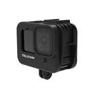 TELESIN защитная рамка чехол для GoPro Hero 10 9 PC корпус крепление кронштейн с боковой крышкой отверстие аксессуары для экшн-камеры