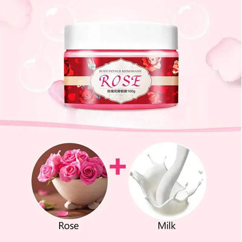 

100ml Rose Repair Hand Mask Natural Ingredients Moisturize Soften Hand Nail Paraffin Wax Fungal Hand Treatment Wax Hand Care
