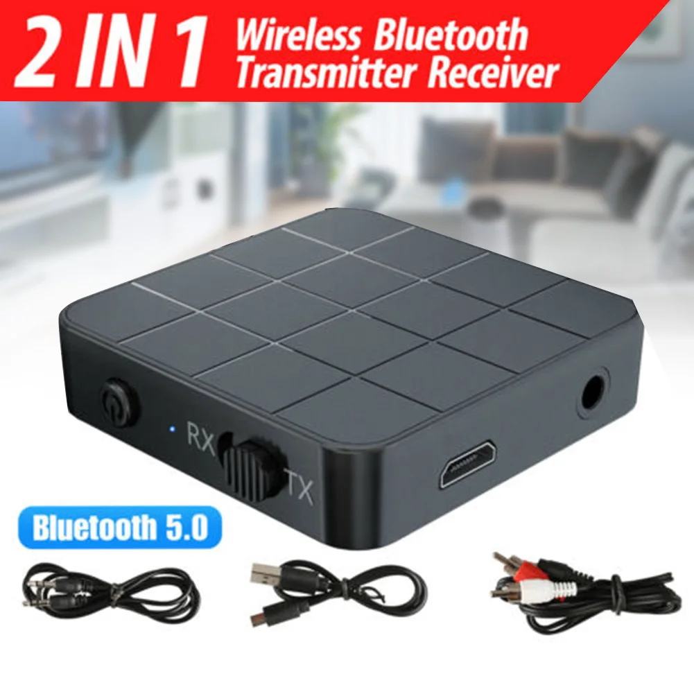 Беспроводной аудиопередатчик 2 в 1 Bluetooth 5 0 музыкальный адаптер RCA AUX