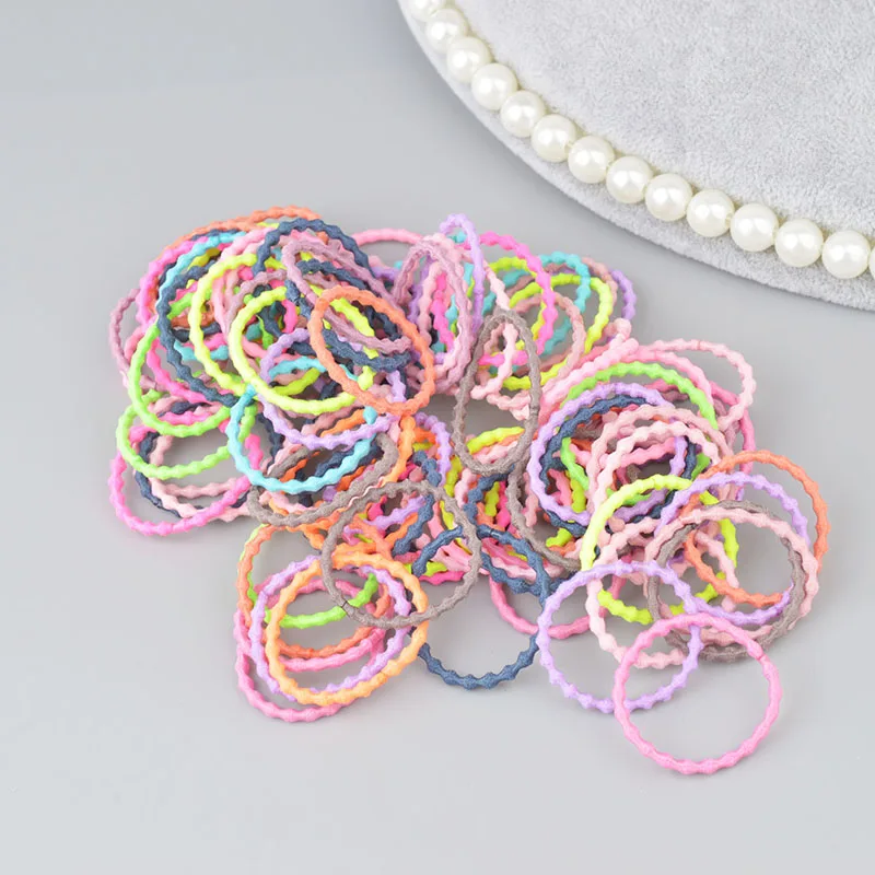 Style 6 Beads 100 шт., мини модная повязка для волос, яркие цвета, резиновая резинка для волос, резинка для волос, конский хвост, держатель для детей, аксессуары для волос A342 - Цвет: Style 6 Beads