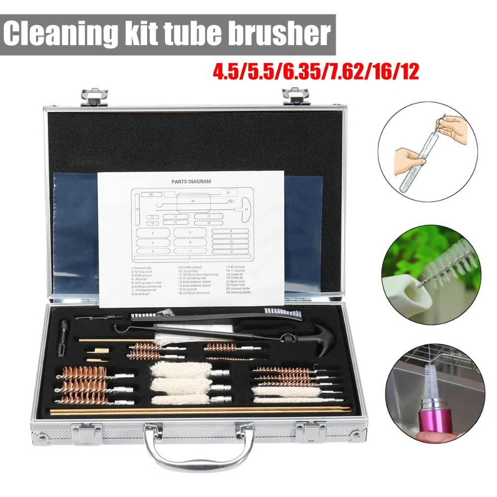 

Universal Gun Cleaning Tool Kit Rifle Handgun Shotgun Firearm Cleaner Pistol Pipe Mop Brush Accessory with Carry Case