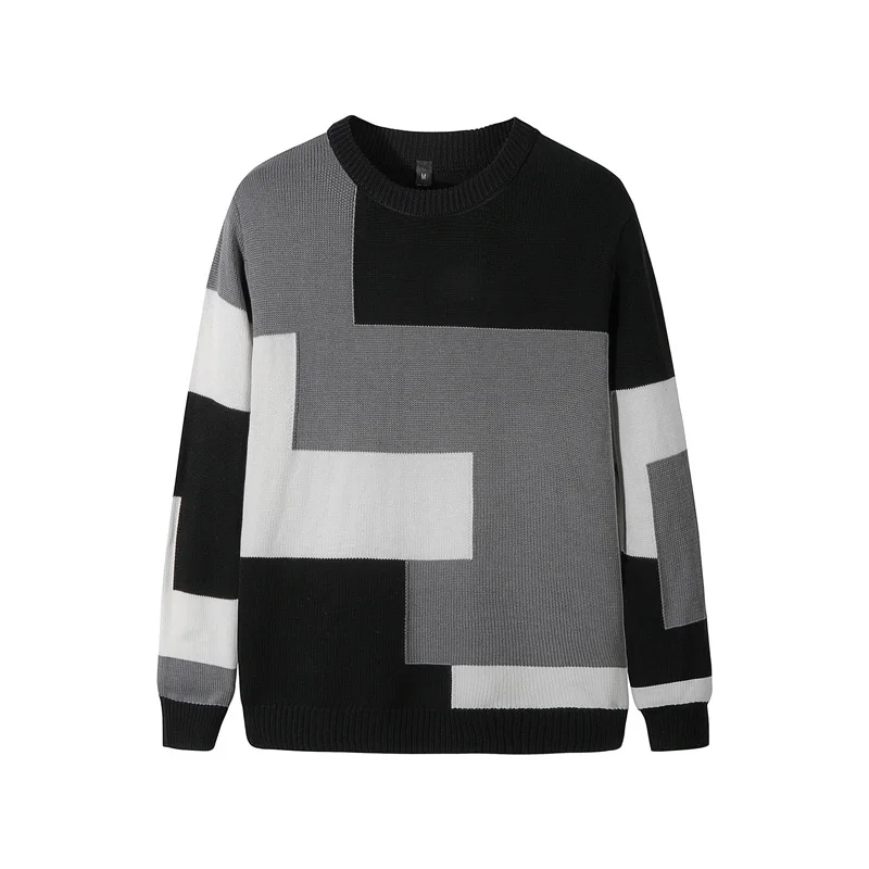 Свитер с круглым вырезом Мужская одежда оверсайз пуловер из хлопка для мужчин 2020