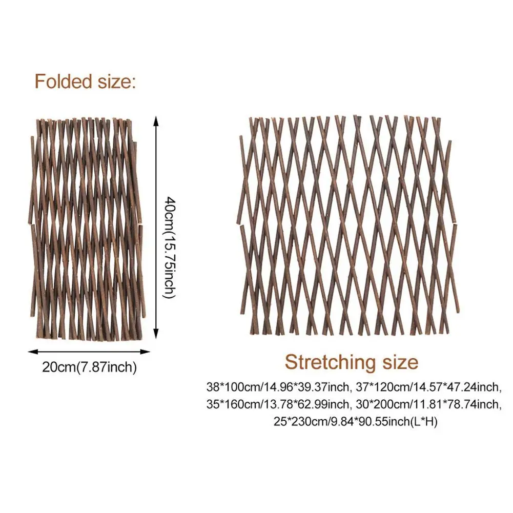 

Wooden Fence Durable Retractable Plant Climbing Frame Trellis Flower Plant Climb Trellis Support Decorative Garden Fence