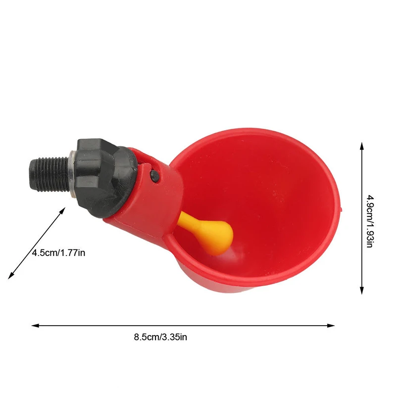 10 Chicken Drinker Cups Plastic Automatic Poultry Waterer Drink Cup Water Coop | Дом и сад