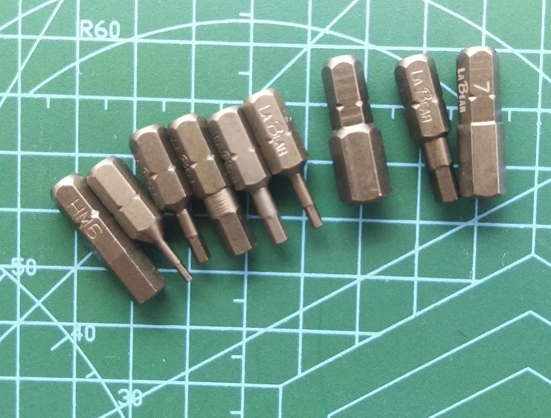 5 шт. 10 метрических шестигранные наконечники отвертки L25mm H1.5 H2 H2.5 H3 H4 H5 H6 H7 H8