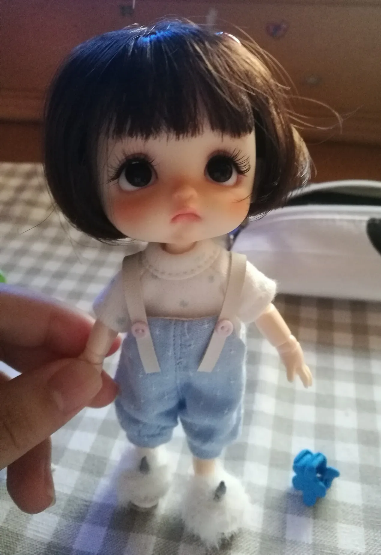 M0064 детская игрушка ручной работы 1/12 ob11 кукла blyth BJD/SD кукла аксессуары GSC милые меховые кроссовки белый розовый черный 1 пара