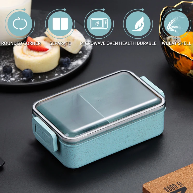 Ланч бокс из пшеничной соломы Bento коробки для микроволновой посуды контейнер
