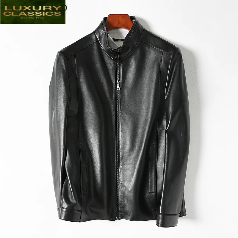 

Leather Jacket Men Genuine Luxury Coat Men Real Sheepskin Spring Outwear Casual Autumn Clothes Erkek Deri Ceket LWL1478