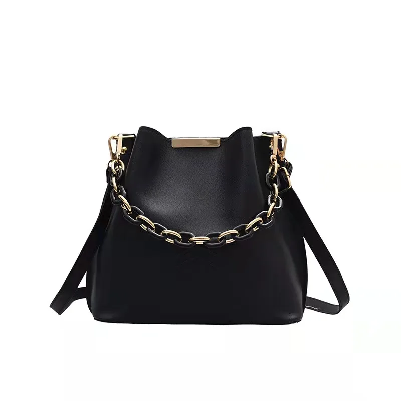 

Ladies bag 2021 new trendy simple and versatile chain shoulder messenger fashion bucket bag