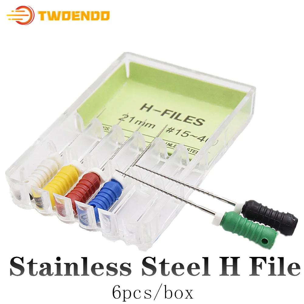 Стоматологические эндододонтические файлы № 15-40 нержавеющая сталь 2 коробки 21 мм