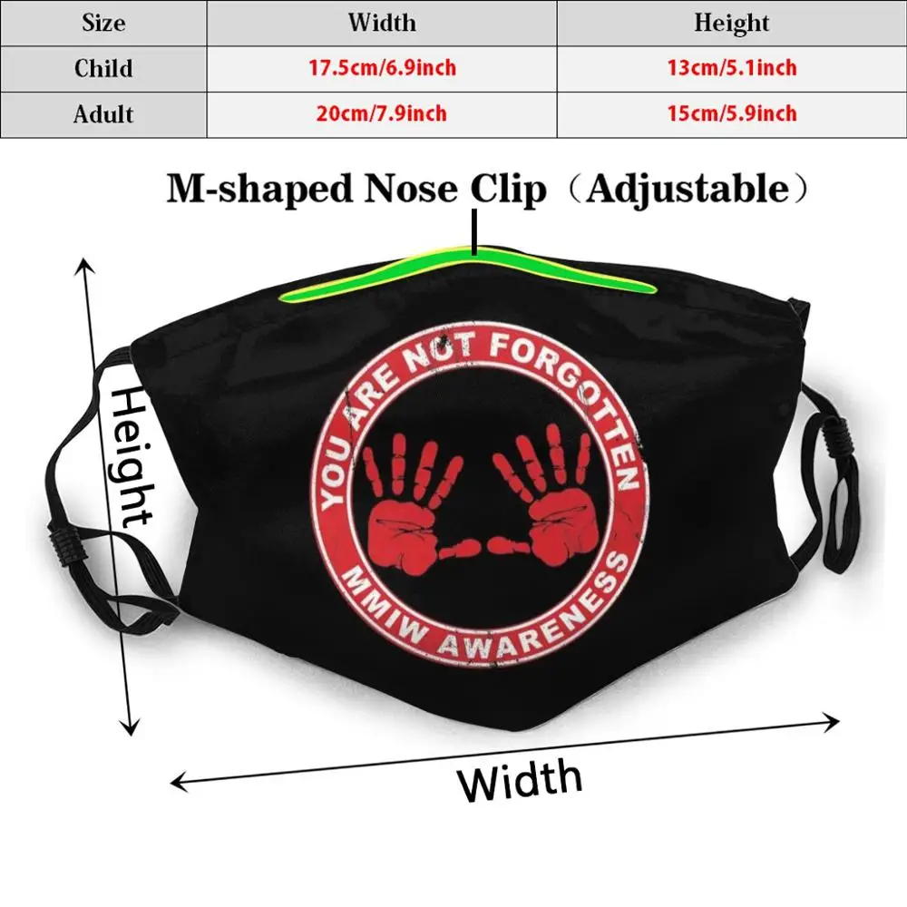 Mask Mmiw Clothing Missing Murdered Indigenous Women Awareness Red Hand | Аксессуары для одежды