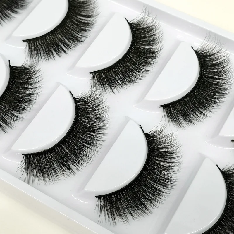 

Hand Made 3D Mink False Eyelashes 5 Pairs Of Eyelashes Natural Thick Eyelashes Spectacular Volume Makeup Extension Woman Makeup
