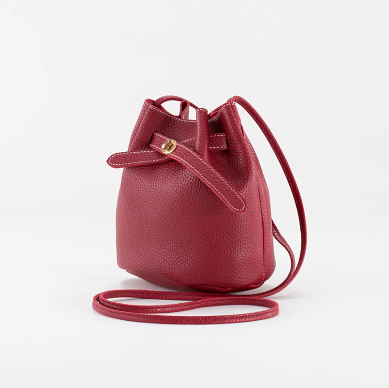 Новая модная женская сумка личи сумка-мессенджер сумка-ведро на шнурке плечо |