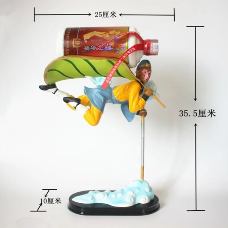 

[MGT] Europe Creative The Monkey King wine rack home living room table decorations decoration wedding gifts household products