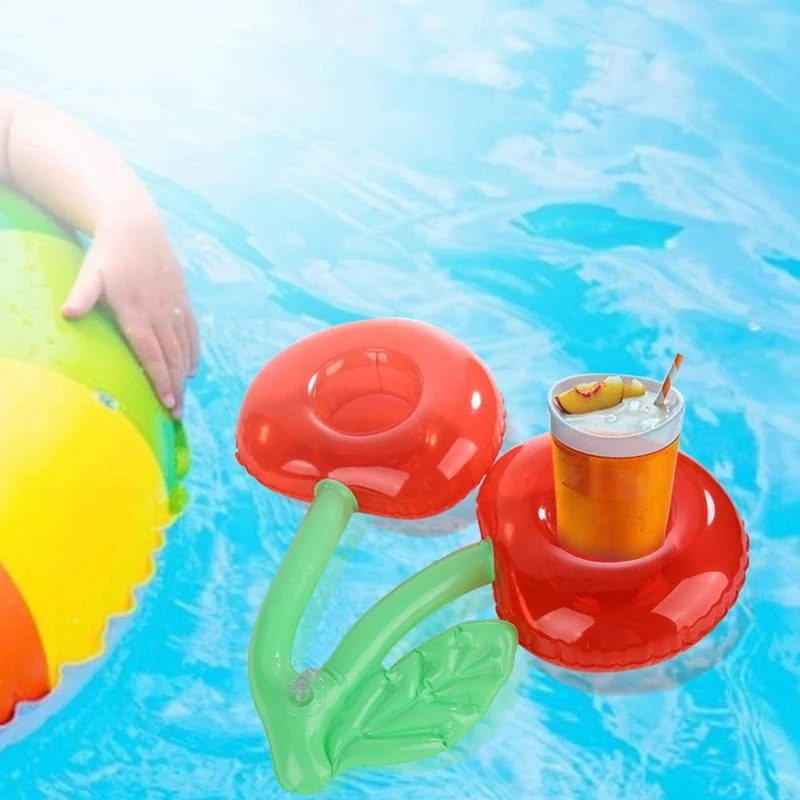Outdoor Water Cherry Cup Holder Pool Party Drink Floating Beach Bar Shaped Red Swimming Drin |