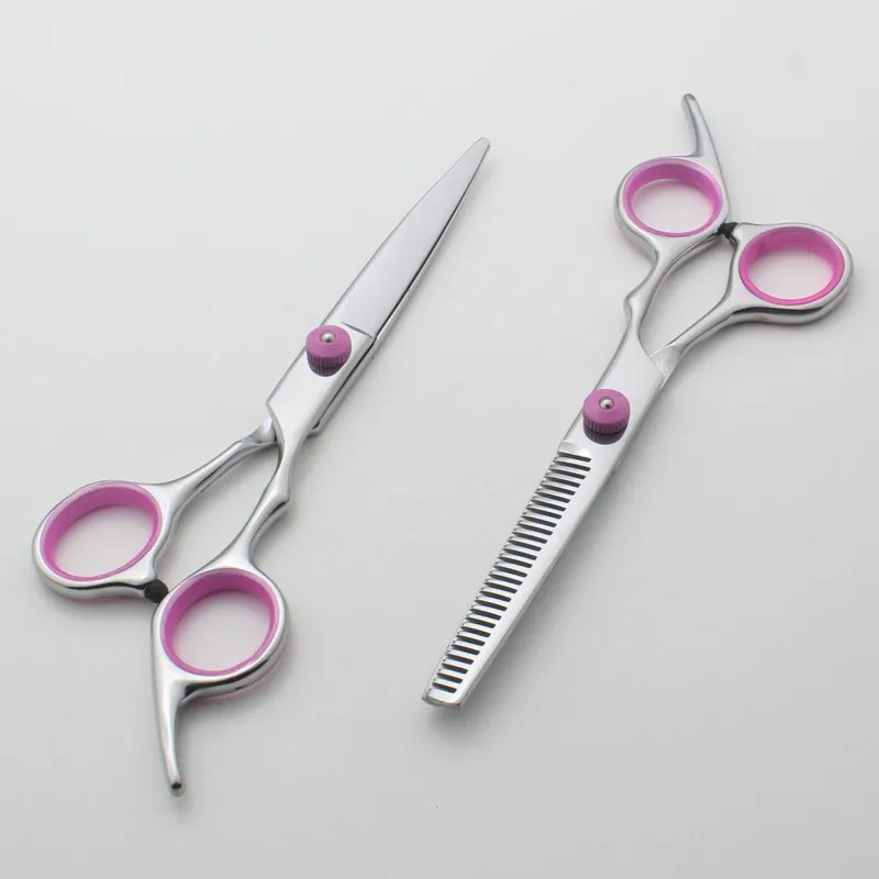 

Popular 6 Inch Cutting Thinning Hair Scissors Styling Tool Stainless Steel Salon Hairdressing Shears Regular Flat Teeth Scissor