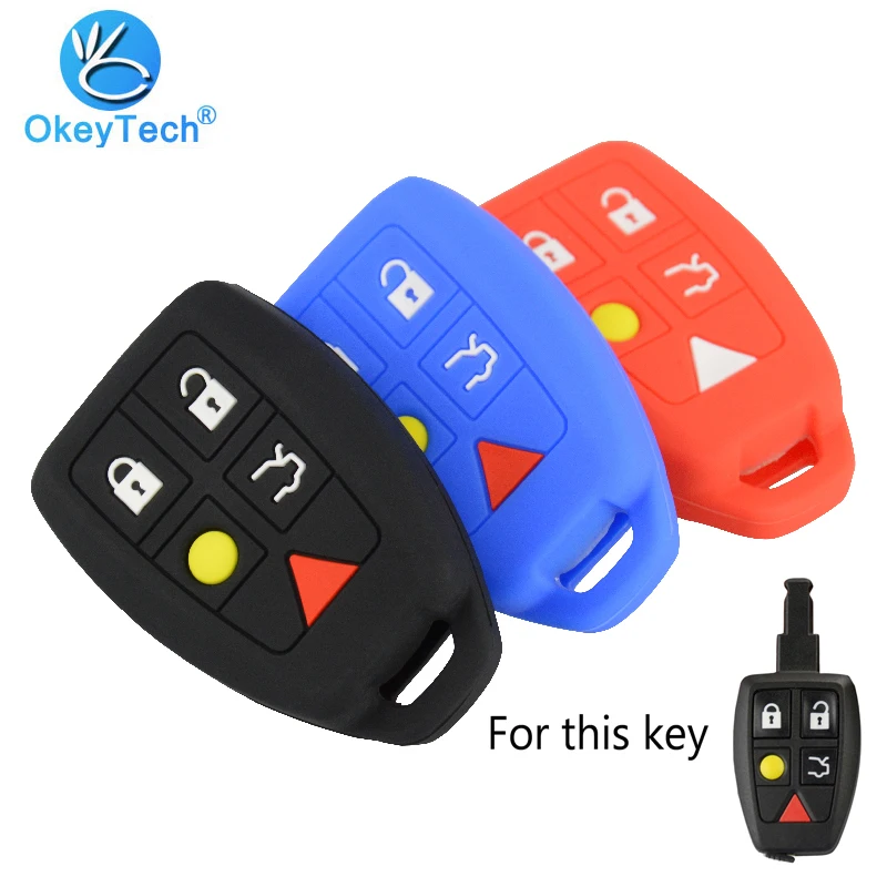 Чехол OkeyTech для Volvo S40 V50 V70 C70 S60 5 кнопок аксессуары автомобильных ключей с