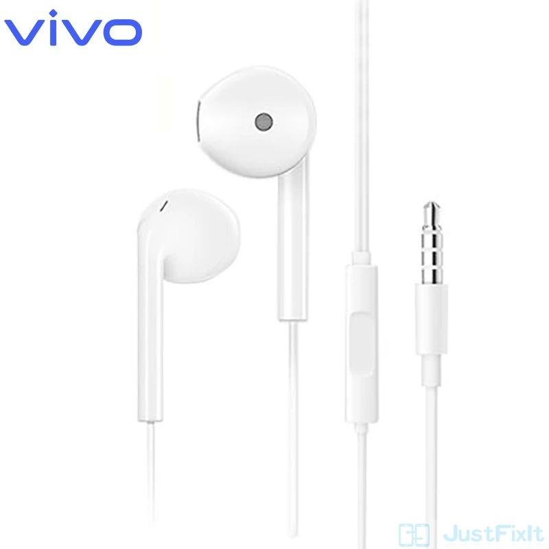 

Original Vivo XE160 Earphones Wired Headset Earplugs With Microphones White Half In-ear Wear Comfortable