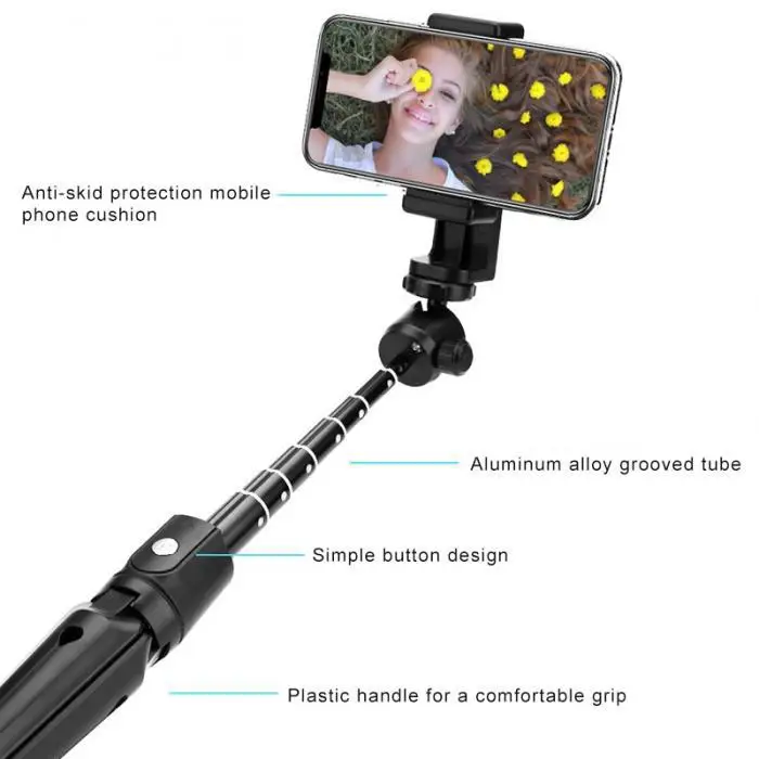 

Bluetooth Fill Light Foldable Live Selfie Mobile Phone Universal Horizontal and Vertical Shooting Bluetooth Remote Control Stand