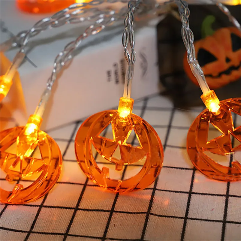 

Halloween Garland Light 10 LED Pumpkin Led String Lights Battery 1.5M Fairy Lights Home Decoration Guirnalda Luces 40AUG9