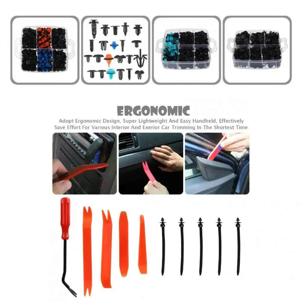 

Unique Fender Rivet Portable Waterproof Plastic Car Body Push Fastener Trim Push Pin Push Retainer 635Pcs