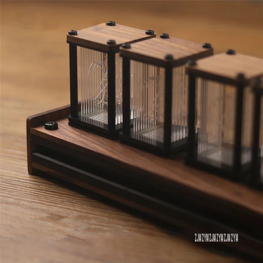 Электрические деревянные красивые цветные цифровые часы RGB настольные