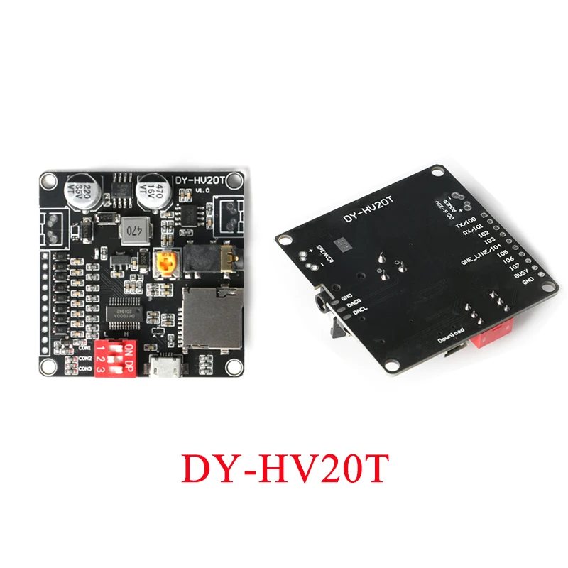 Блок питания DY-HV20T 12 В/24 В 10 Вт/20 Вт модуль воспроизведения голоса DY-HV8F поддержка