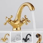 Смеситель для ванной комнаты, кран для раковины с 2 ручками, центральный набор, бессвинцовый современный коммерческий смеситель для ванной комнаты, двойные ручки, оптовая продажа