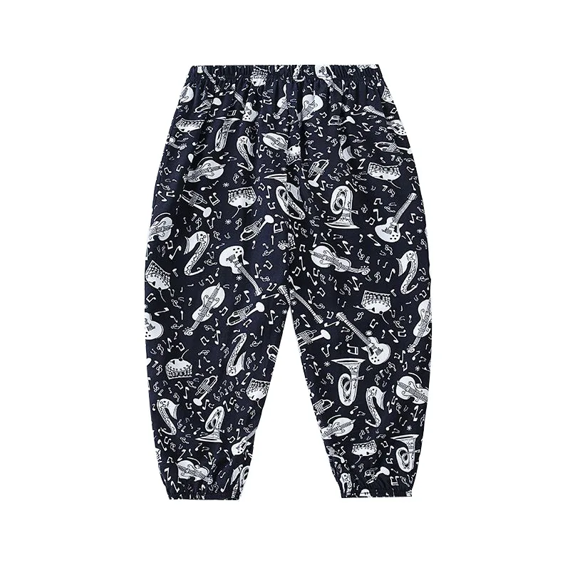 

Children Pants Anti-mosquito Pants 2-10Y New Summer Boys Printed Girls Harem Pants Kids Teenager Trousers Baby Clothing 2021