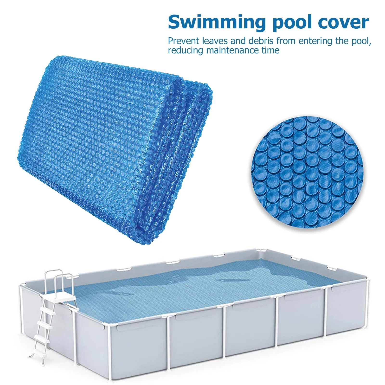 

Swimming Pool Cover Rectangular Solar Summer Waterproof Pool Tub Dust Outdoor Tarpaulin Bubble Blanket Accessory Freeshipping